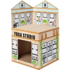 Cat Supplies Store 41 Frisco Yoga Studio Cardboard Cat House, 2-Story