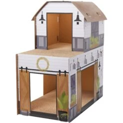 Cat Supplies Store 43 Frisco Farmhouse Cardboard Cat House, 2-Story